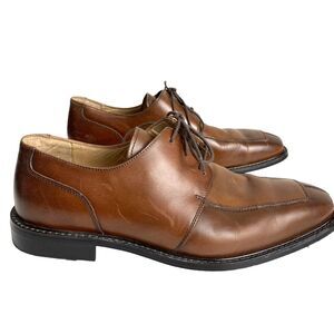 Florsheim Men's Curtis 10.5D Bike Toe Lace Up Brown Leather Oxfords Shoes
